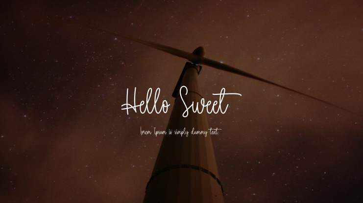 Hello Sweet Font