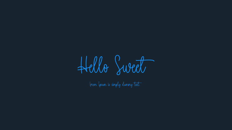 Hello Sweet Font