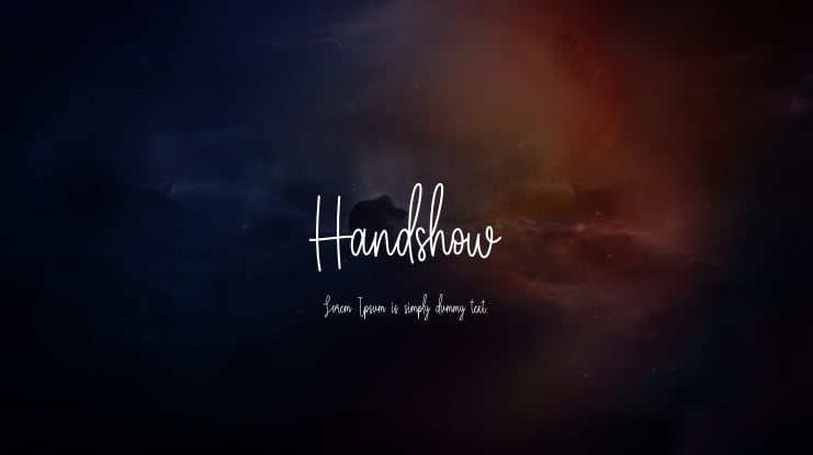 Handshow Font