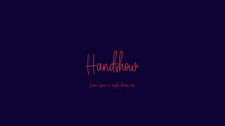 Handshow Font