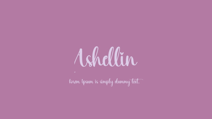 Ashellin Font