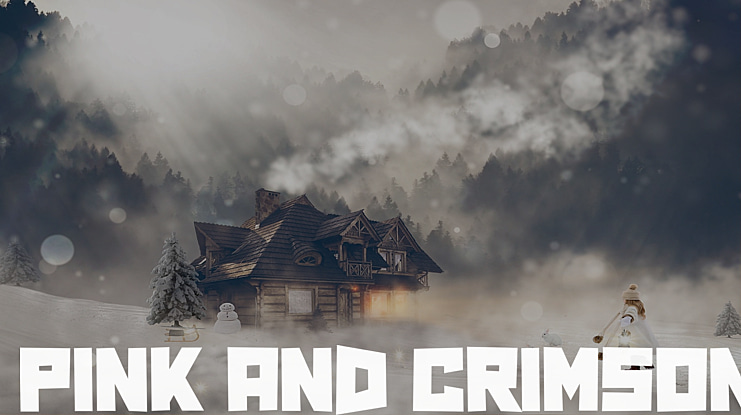 Pink and Crimson Font