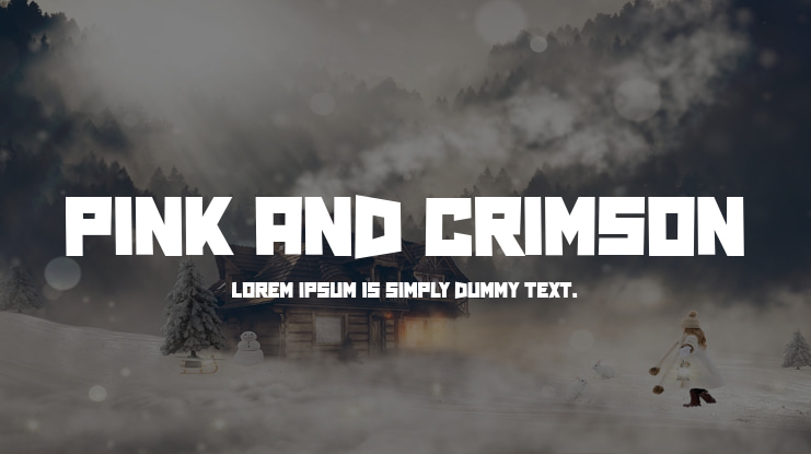 Pink and Crimson Font
