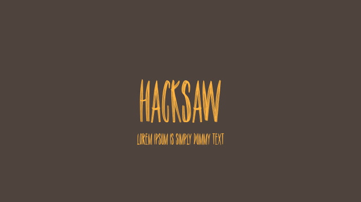 Hacksaw Font