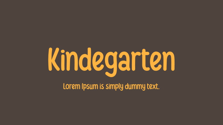 Kindegarten Font