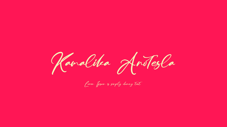 Kamalika Anotesla Font