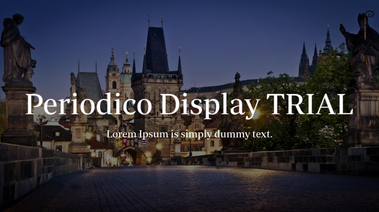 Periodico Display TRIAL Font Family