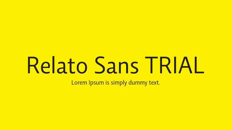 Relato Sans TRIAL Font Family