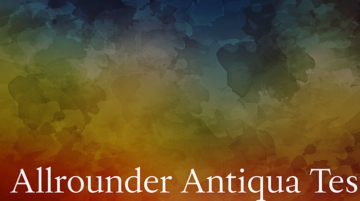 Allrounder Antiqua Test Font Family