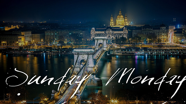 Sunday Monday Font