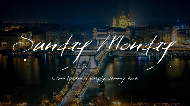 Sunday Monday Font