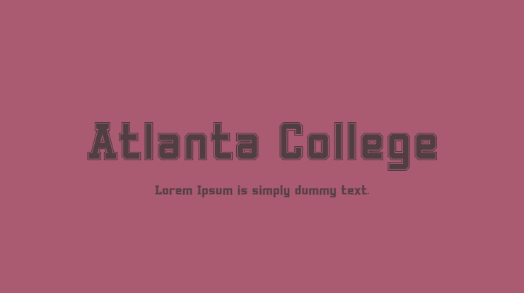 Atlanta College Font