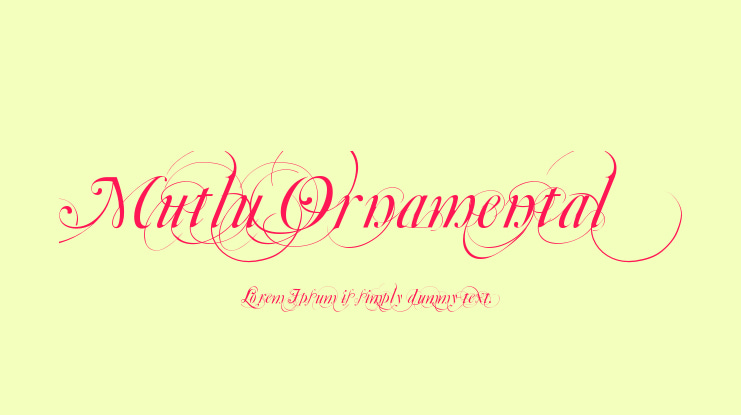 Mutlu Ornamental Font