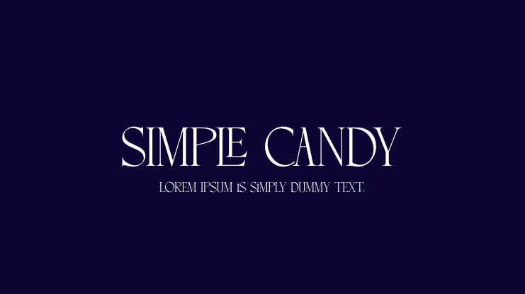 SIMPLE CANDY Font