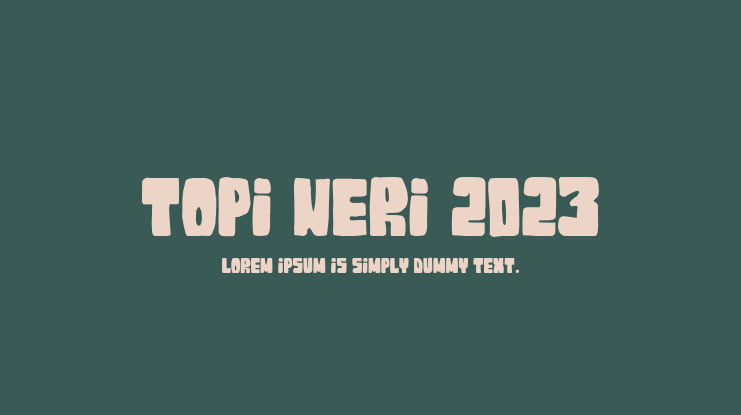 Topi Neri 2023 Font