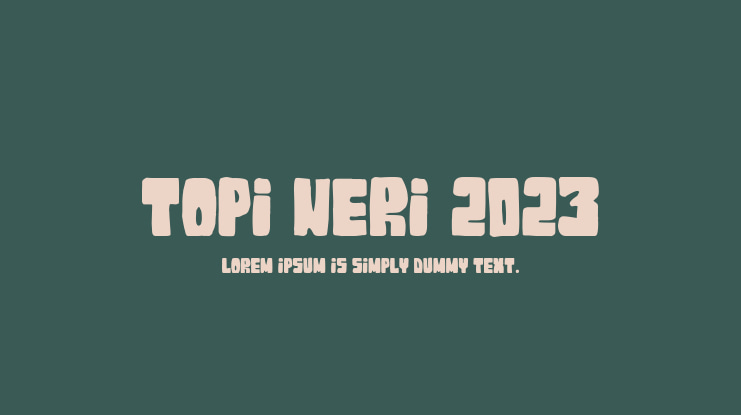 Topi Neri 2023 Font