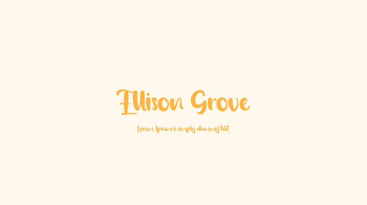 Ellison Grove Font