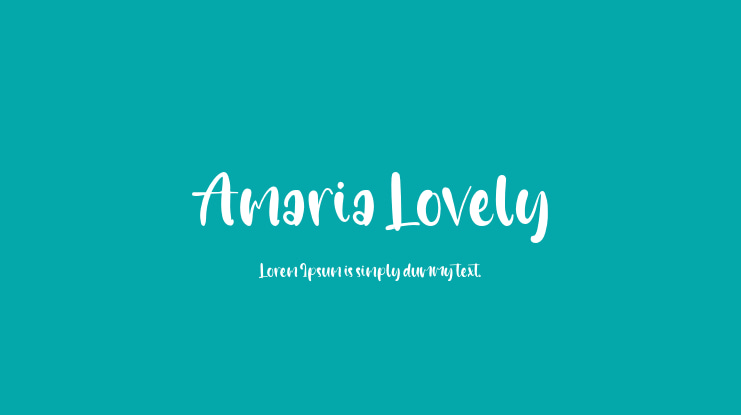 Amaria Lovely Font