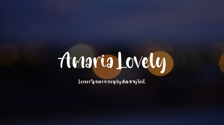 Amaria Lovely Font