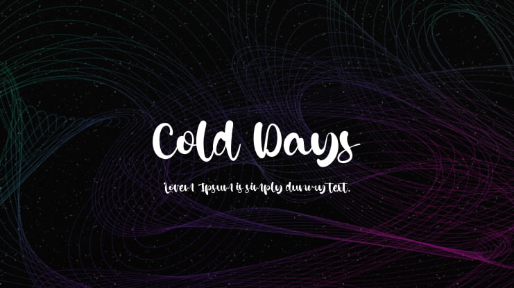 Cold Days Font
