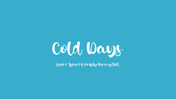 Cold Days Font