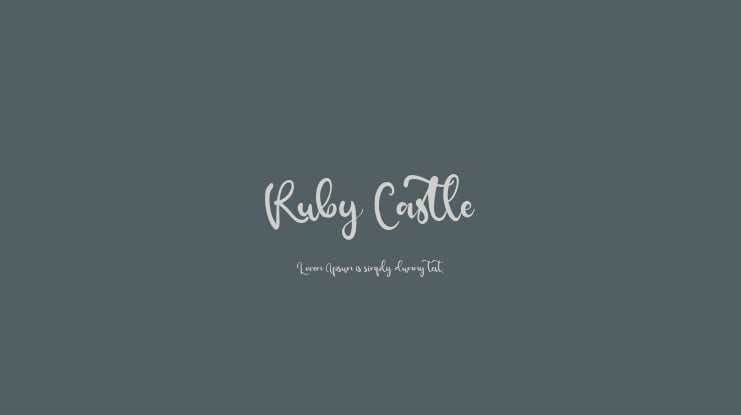 Ruby Castle Font