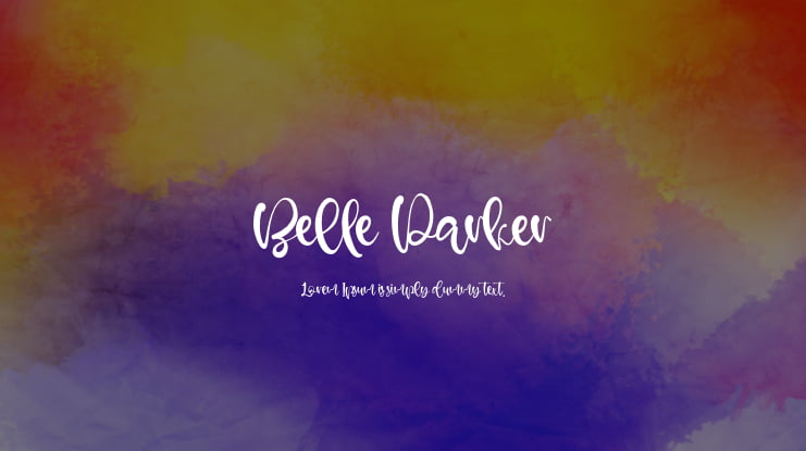 Belle Parker Font