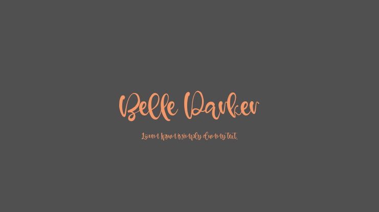 Belle Parker Font