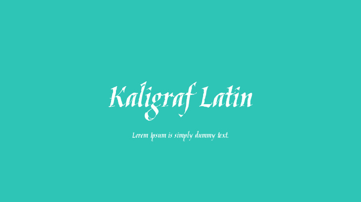 Kaligraf Latin Font