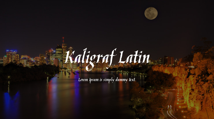 Kaligraf Latin Font