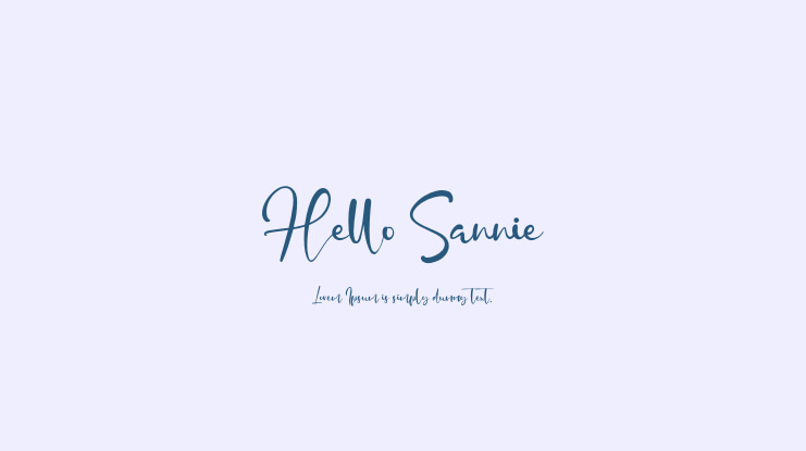 Hello Sannie Font
