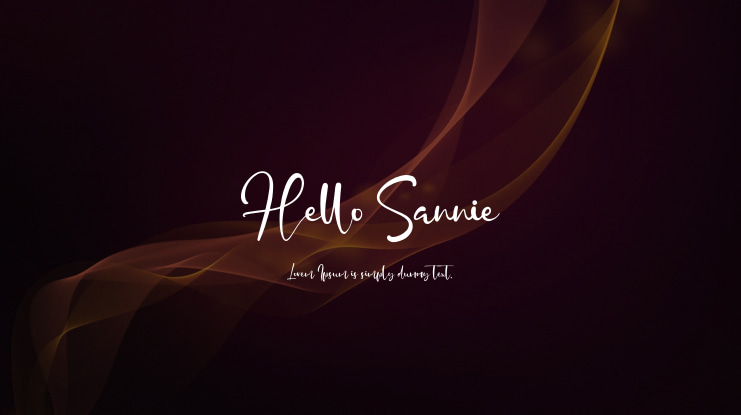 Hello Sannie Font