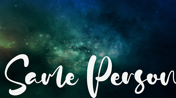 Same Person Font