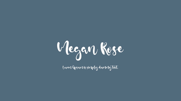 Megan Rose Font