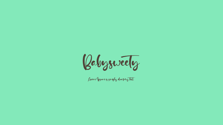 Babysweety Font
