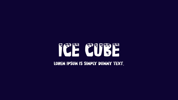 Ice Cube Font