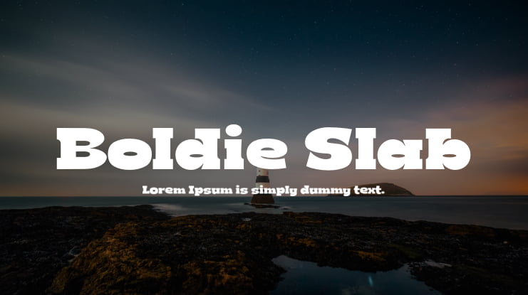 Boldie Slab Font