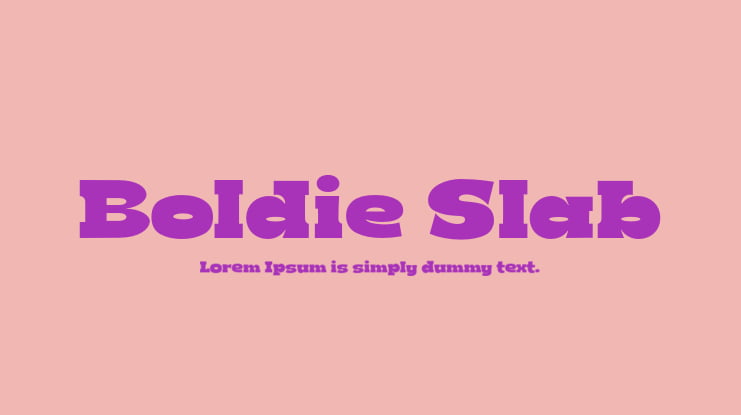 Boldie Slab Font