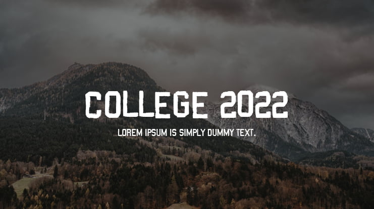 College 2022 Font