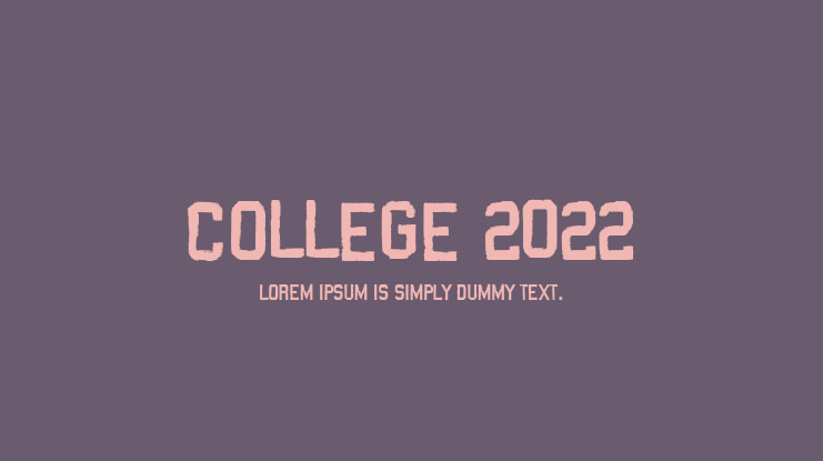 College 2022 Font