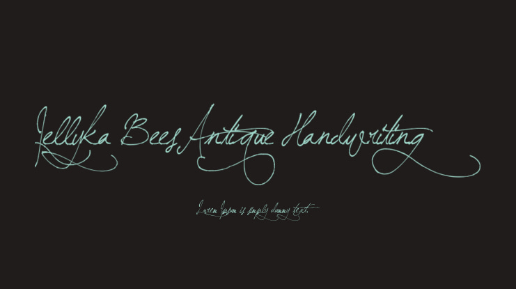 Jellyka BeesAntique Handwriting Font