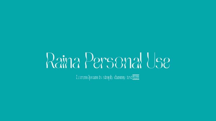 Raina Personal Use Font