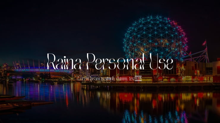 Raina Personal Use Font