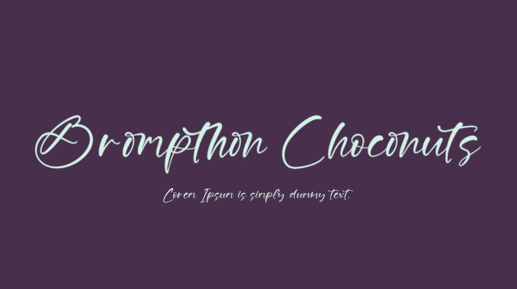 Brompthon Choconuts Font