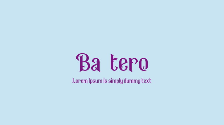 Bantero Font