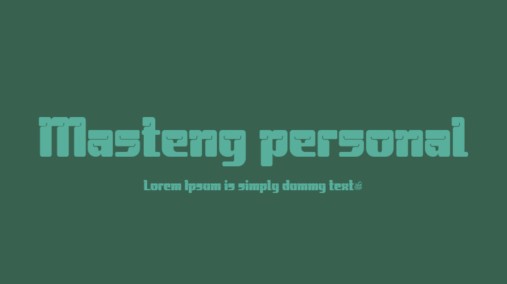 Masteng personal Font