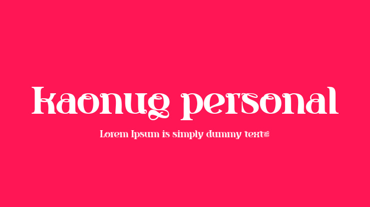 kaonug personal Font