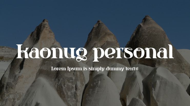kaonug personal Font