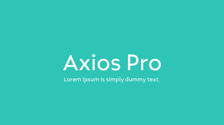 Axios Pro Font Family