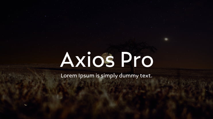 Axios Pro Font Family